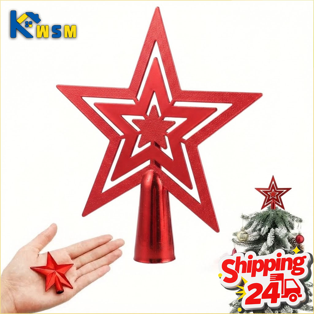 Star Tree Topper - 1-20 Buah Hiasan Puncak Pohon Natal