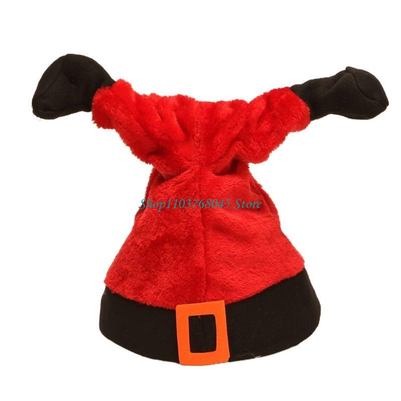 Santa Hat Plush - R53F Kostum Topi Elektrik Gaun Pesta