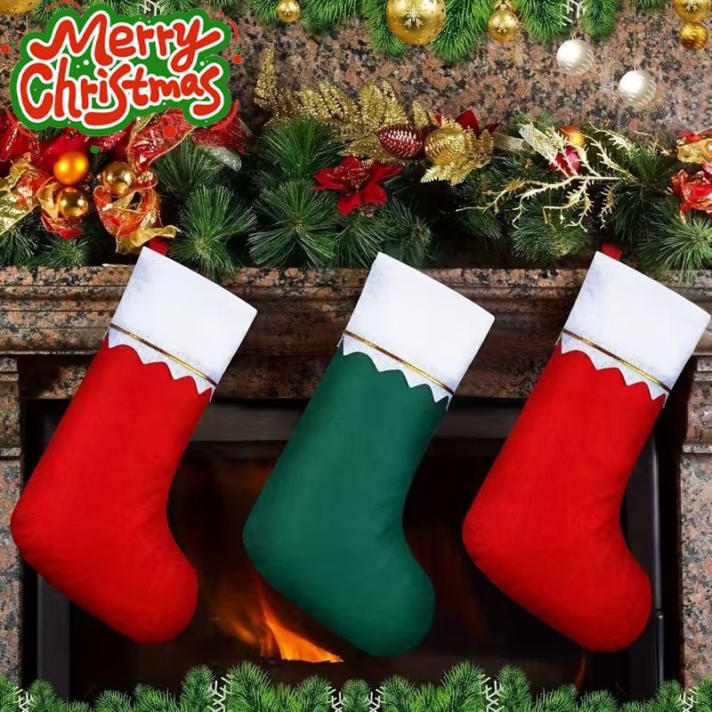 Christmas Stocking Hanging - 12-24PCS Set Hiasan Gantung Stoking Natal