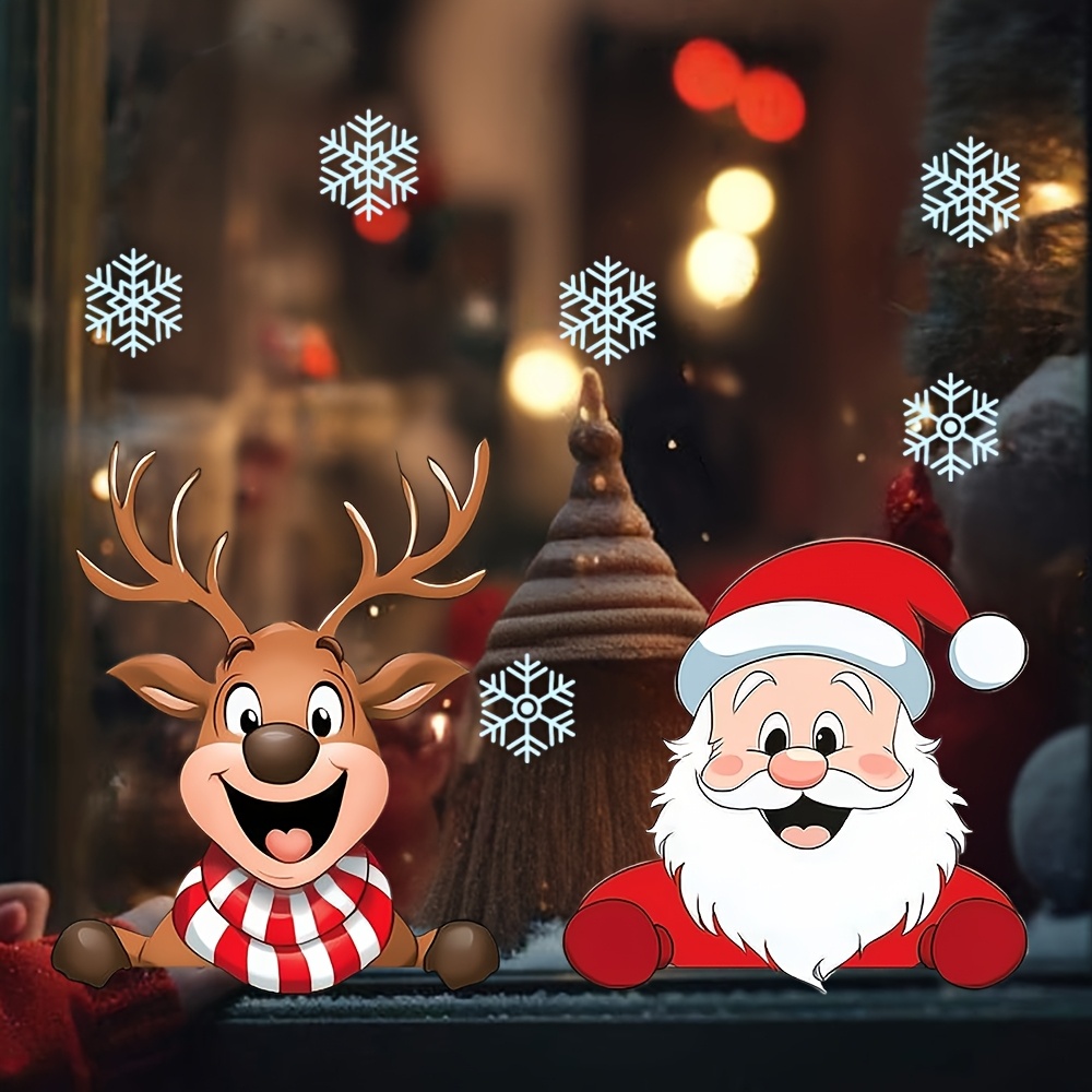 Snowflake Window Decal - Stiker Jendela Natal – Rusa Kutub,