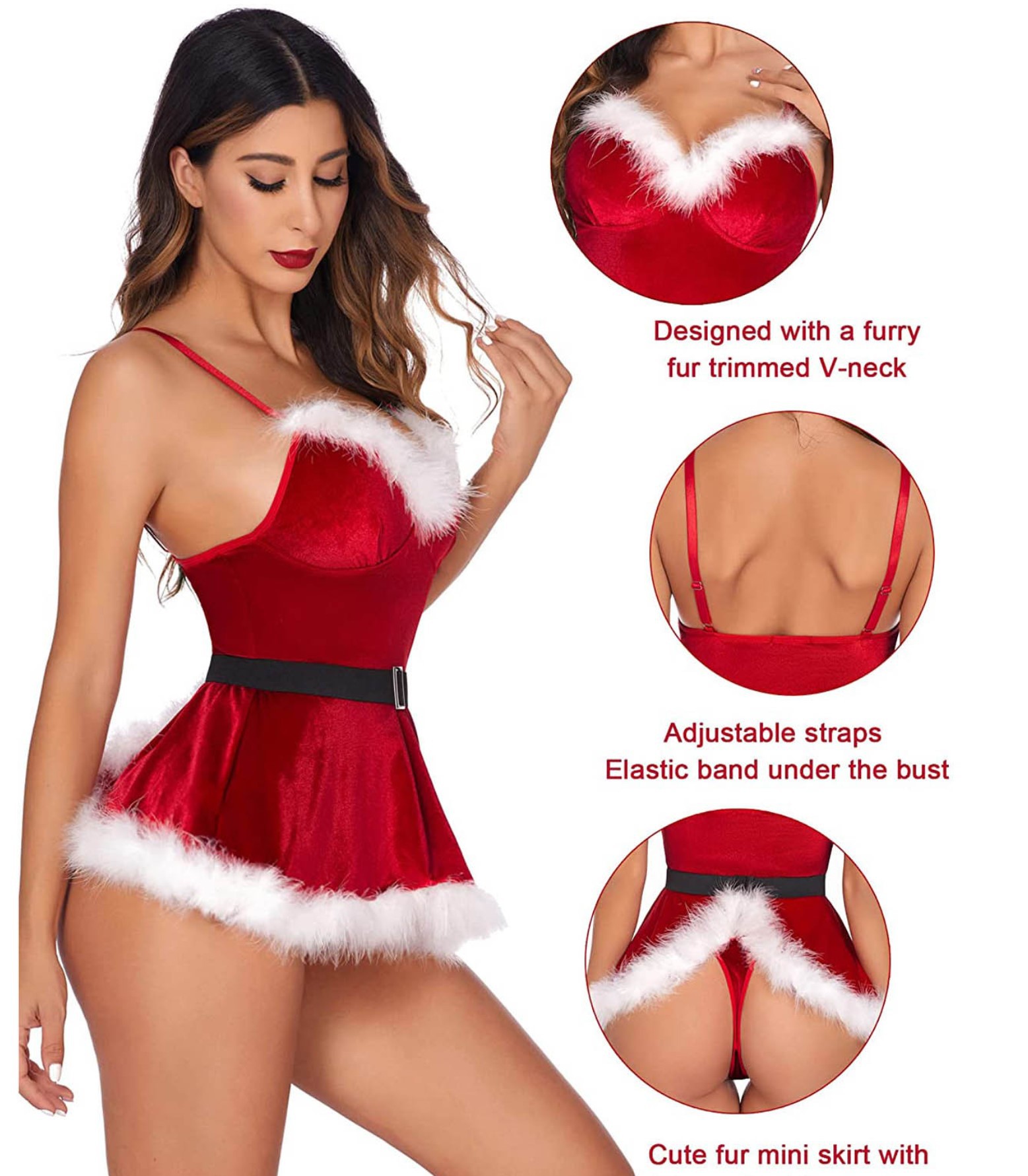 Gaun Tidur Seksi Wanita Kostum - Elf Costume Christmas ulasan dan harga