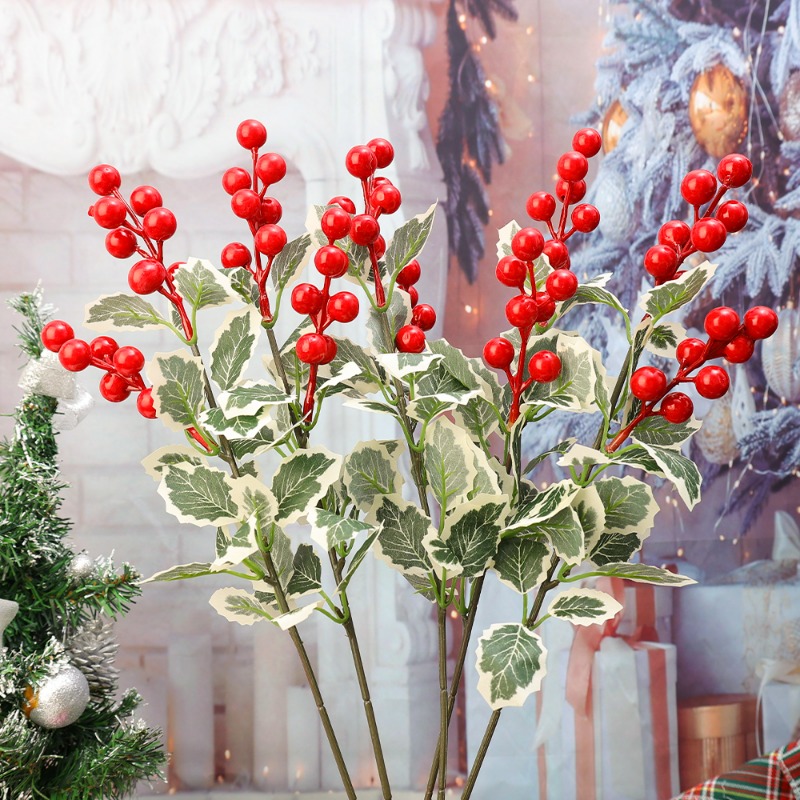 Hiasan tanaman beri merah buat - Christmas Wreath Fake ulasan dan harga