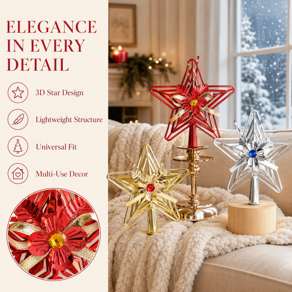 Hiasan Puncak Bintang Plastik  - Star Tree Topper ulasan dan harga