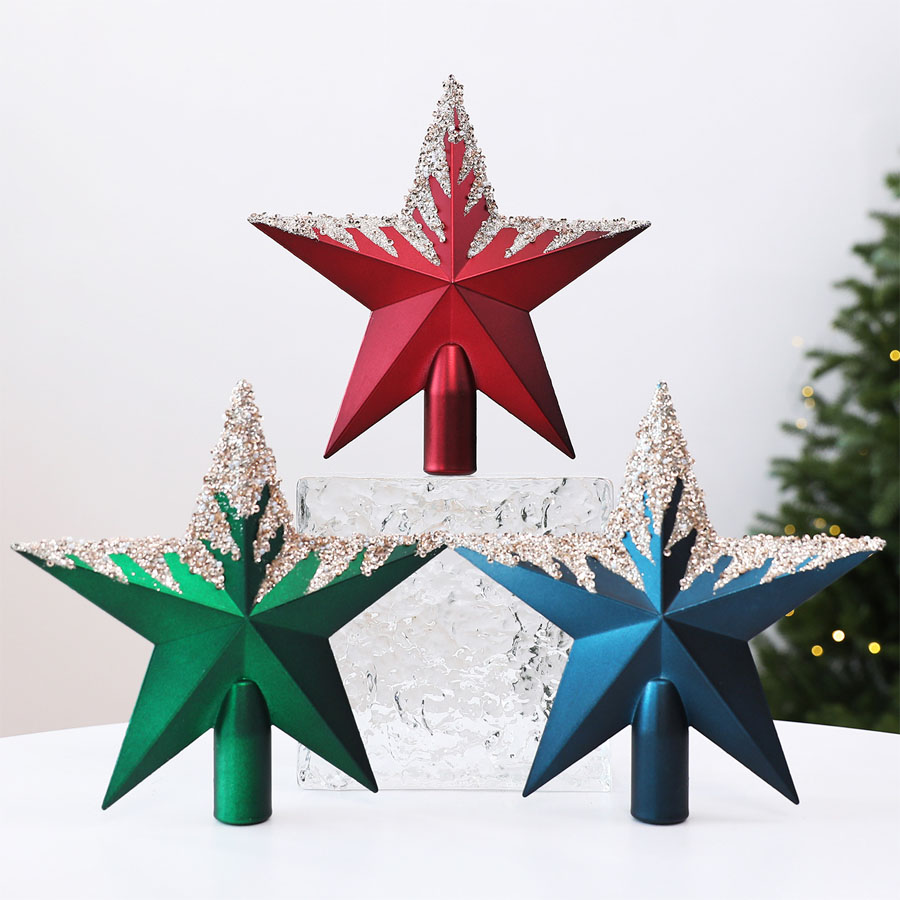 Hiasan Puncak Pohon Natal Berb - Star Tree Topper ulasan dan harga