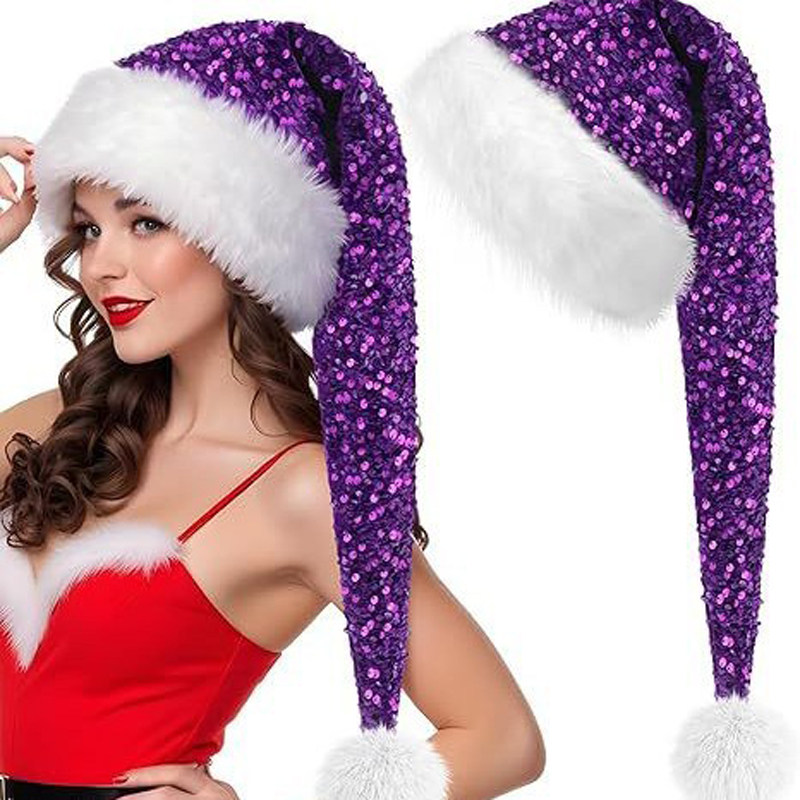 Topi Sequin Baru untuk Pria da - Santa Hat Plush ulasan dan harga