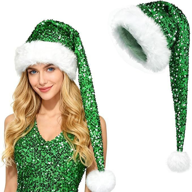 Topi Sequin Baru untuk Pria da - Santa Hat Plush ulasan dan harga