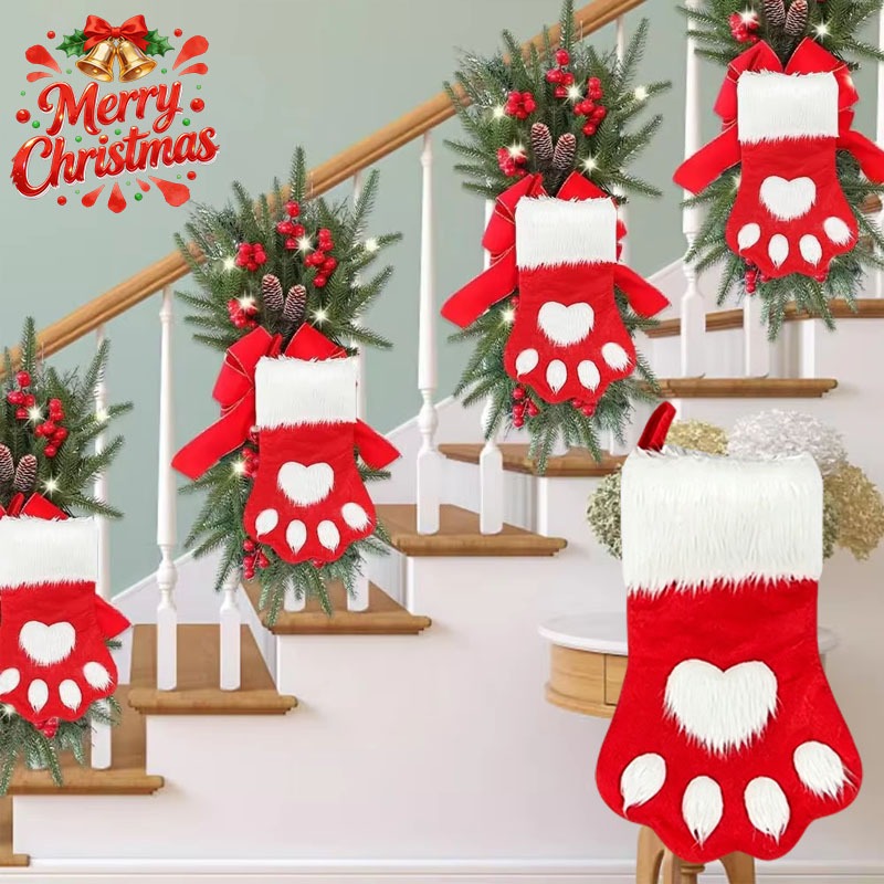 Hiasan Natal berbentuk kaki an - Christmas Stocking Hanging ulasan dan harga