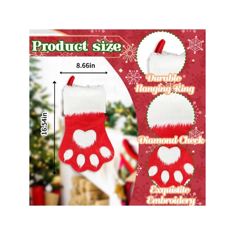Hiasan Natal berbentuk kaki an - Christmas Stocking Hanging ulasan dan harga