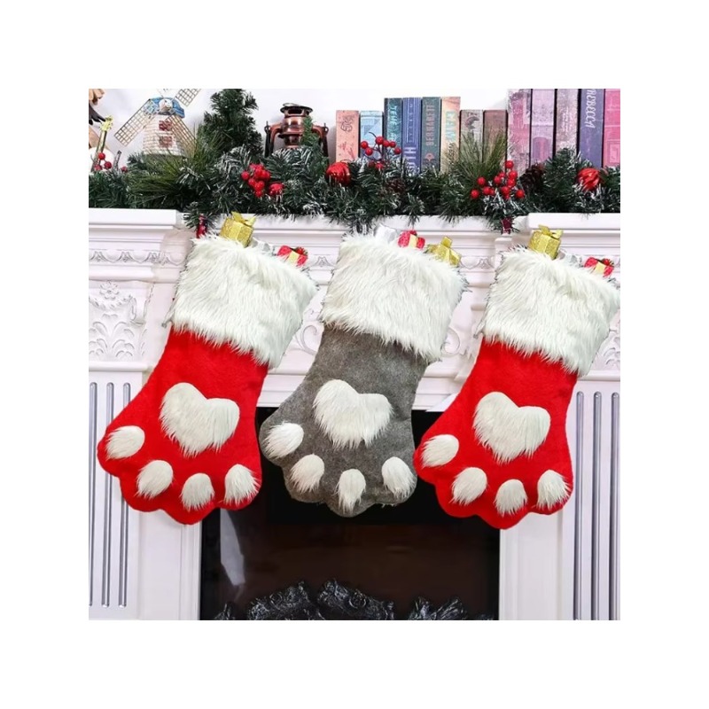Hiasan Natal berbentuk kaki an - Christmas Stocking Hanging ulasan dan harga