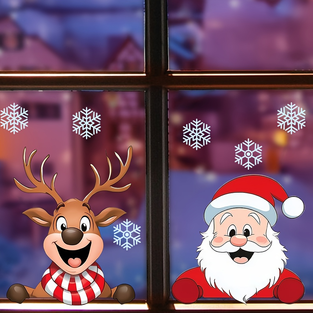 Stiker Jendela Natal – Rusa Ku - Snowflake Window Decal ulasan dan harga