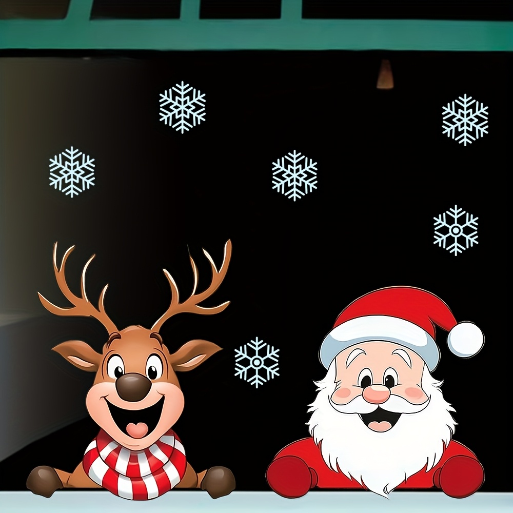 Stiker Jendela Natal – Rusa Ku - Snowflake Window Decal ulasan dan harga