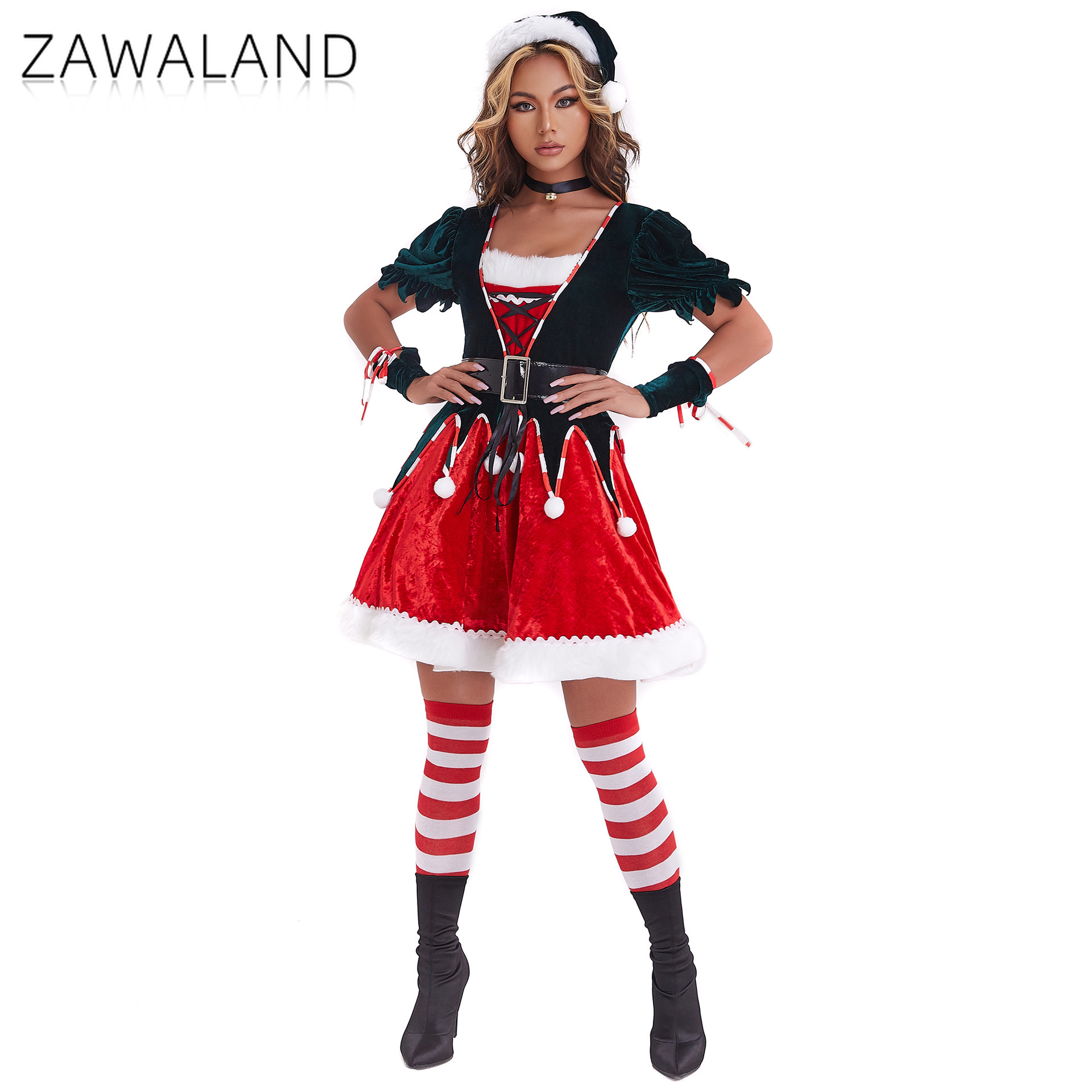 Gaun Cosplay Elf Natal Gaun A- - Elf Costume Christmas ulasan dan harga