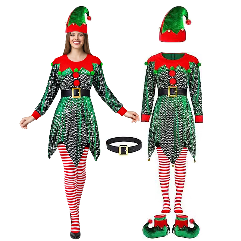 5Pcs Kostum Natal untuk Wanita - Elf Costume Christmas ulasan dan harga