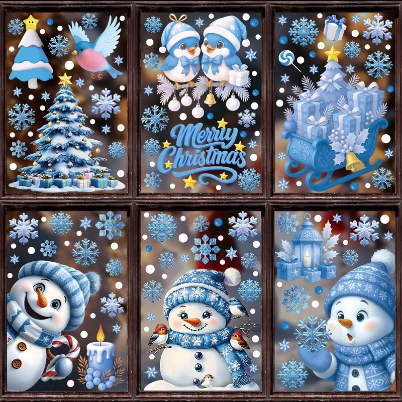 Selamat Natal! Stiker Kaca Ber - Snowflake Window Decal ulasan dan harga