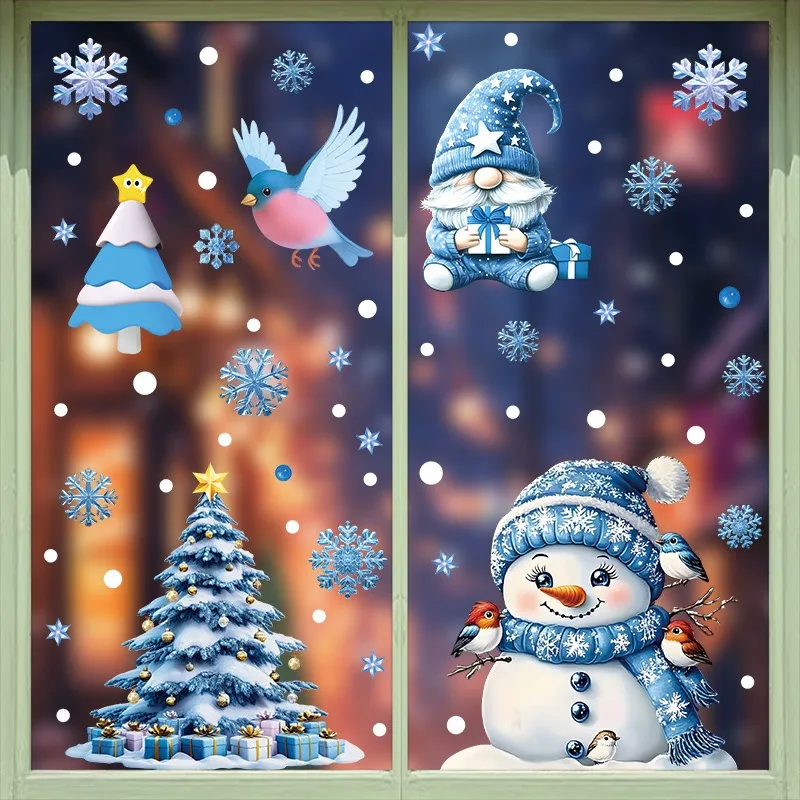Selamat Natal! Stiker Kaca Ber - Snowflake Window Decal ulasan dan harga