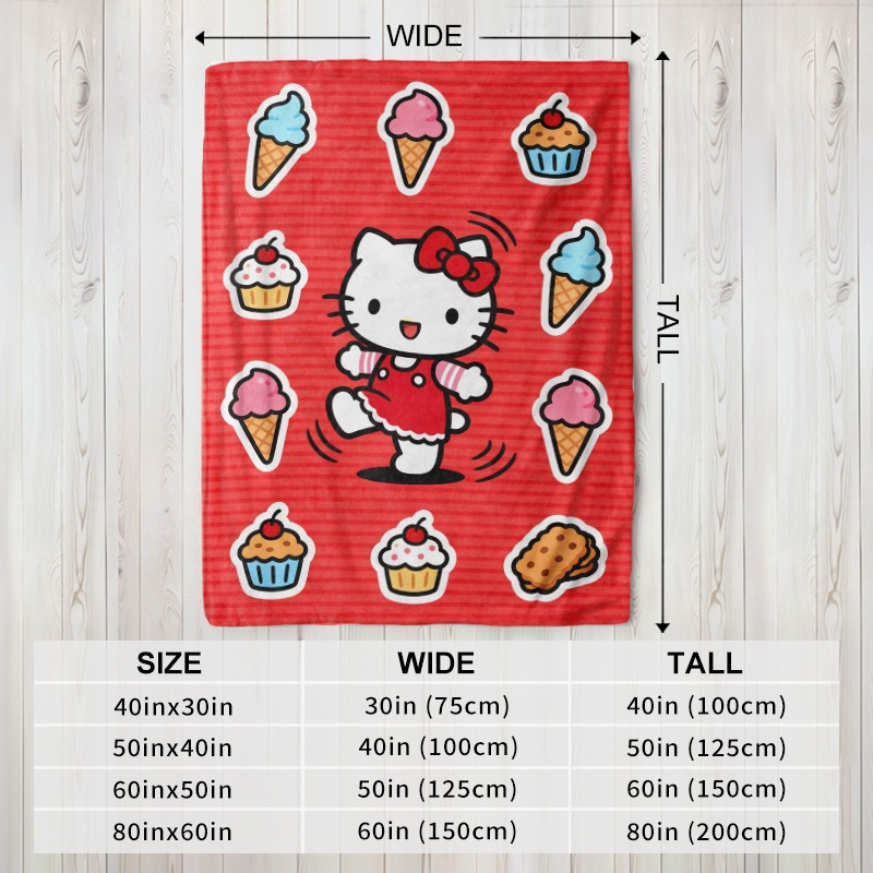 Selimut Sanrio Hello Kitty Ice - Christmas Throw Blanket ulasan dan harga
