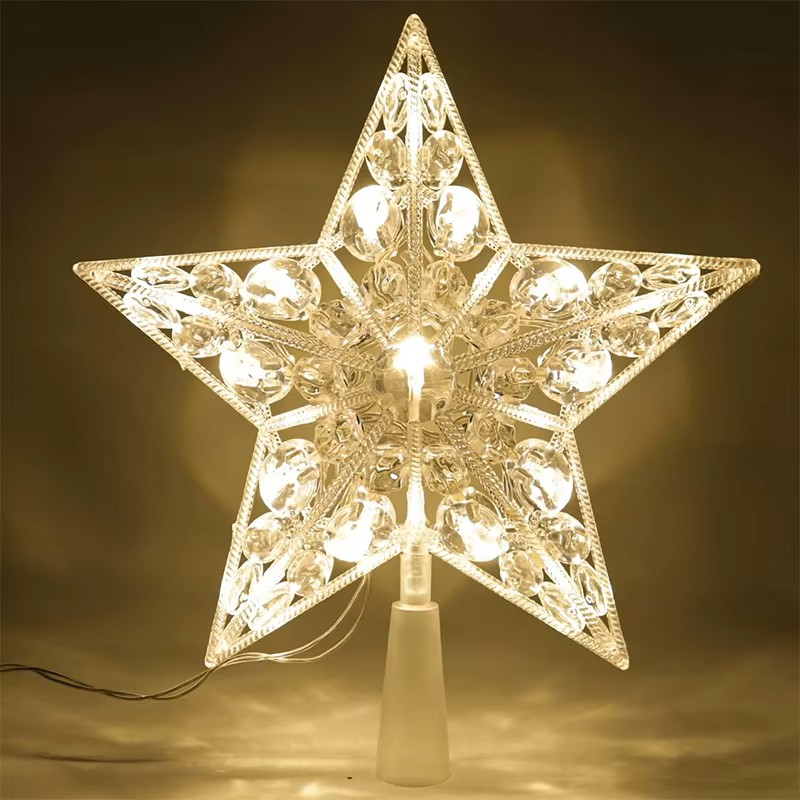 15Cm Puncak Pohon Natal Bersin - Star Tree Topper ulasan dan harga