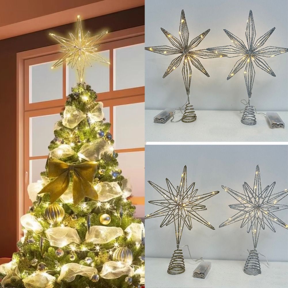 Dekorasi pohon Natal, lampu To - Star Tree Topper ulasan dan harga