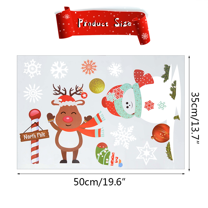 1Set Stiker Jendela Natal Deko - Snowflake Window Decal ulasan dan harga